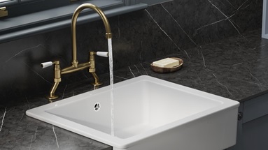 Fairford Dusk Blue Sink and Tap Cameo