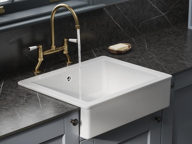 Fairford Dusk Blue Sink and Tap Cameo