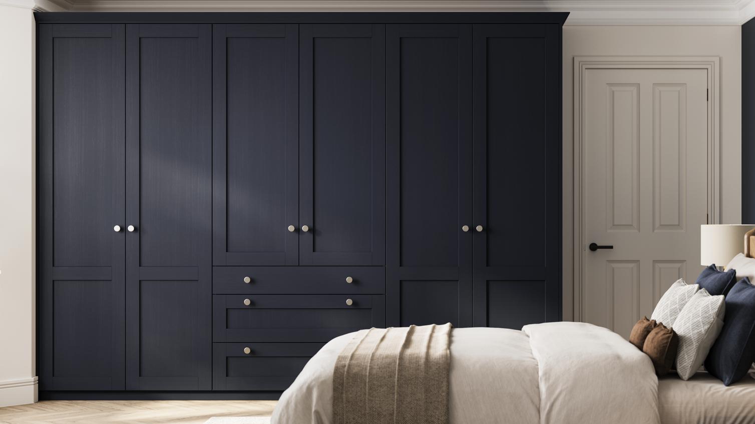 Halesworth Navy Bedroom One Wall Bedroom With Drawers