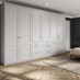 Halesworth Dove Grey Main Set Shot One Wall Warderobe With Drawers