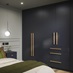 Hockley Super Matt Navy Bedroom Warderobe with Drawers and Bedside Table