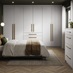Hockley Super Matt Dove Grey Main Set Shot Warderobe, Drawers, and Bedside Table