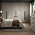 Hockley Super Matt Sandstone Main Set Shot Warderobe, Chest Of Drawers, and Bedside Table