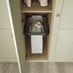 Beige 400mm Pull-Out Laundry Bag with Anthracite Frame
