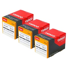 TIMCO Solo 5mm x 80mm Pozi Double Countersunk Yellow Passivated Woodscrews Pack of 600