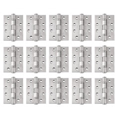Eclipse Satin Stainless Steel 102mm x 76mm Heavy Duty Grade 11 Ball Bearing Fire Rated Butt Hinge Pack of 45