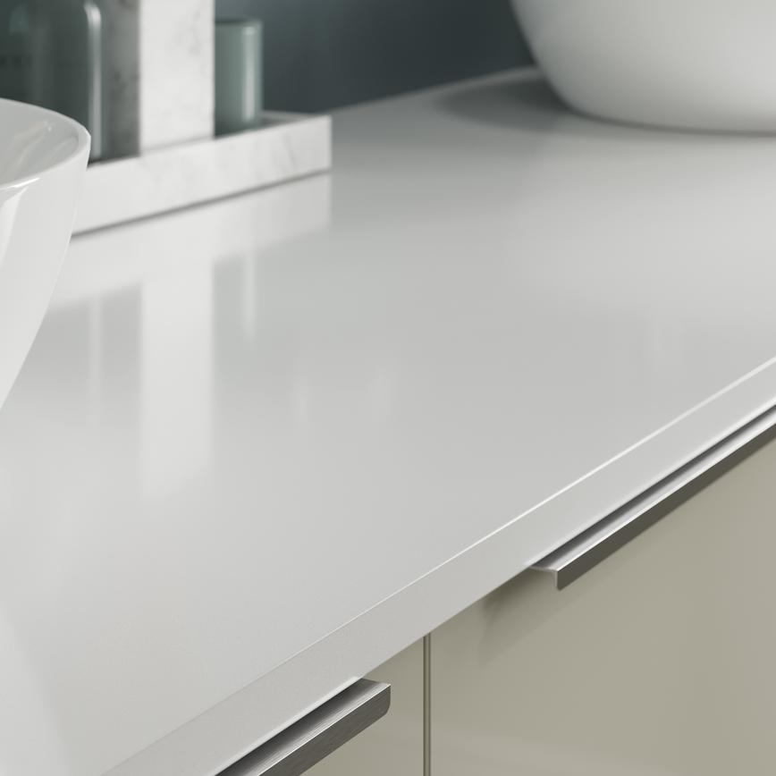 Greenwich Gloss Sand Stone Bathroom Worktop
