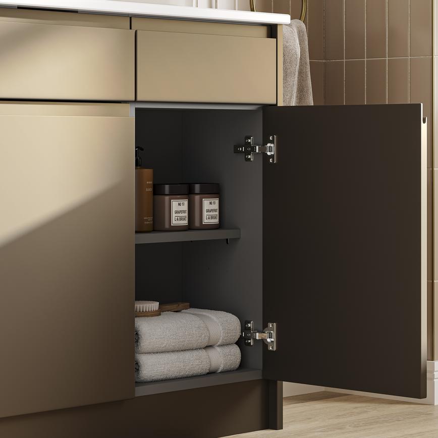 Clerkenwell Metallic Bronze Bathroom Open Cabinet