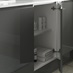 Clerkenwell Gloss Charcoal Bathroom Open Cabinet Cameo