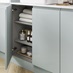 Clerkenwell Gloss Mist Bathroom Open Cabinet