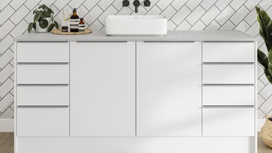 Hockley super matt white bathroom