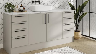 hockley super matt sandstone bathroom