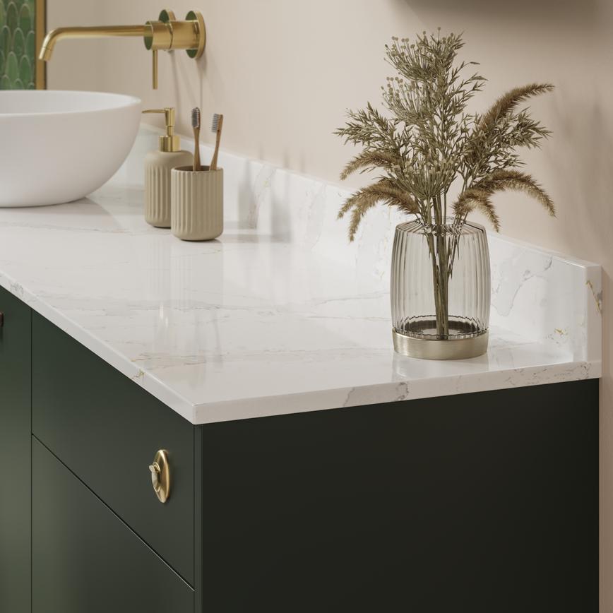 Hockley Super Matt Fir Green Bathroom Worktop