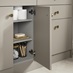 Hockley Super Matt Sand Grey Bathroom Base Cabinet