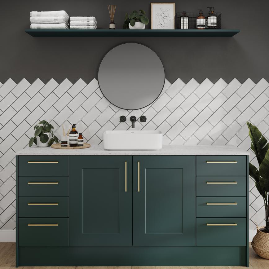 Chelford Fir Green Bathroom Front Cameo