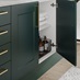 Chelford Fir Green Bathroom Open Cabinet Cameo