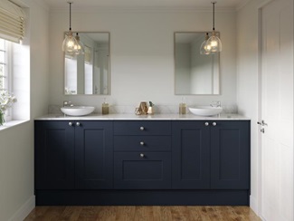 Chelford navy bathroom