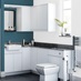 Clerkenwell super matt white bathroom cabinetry