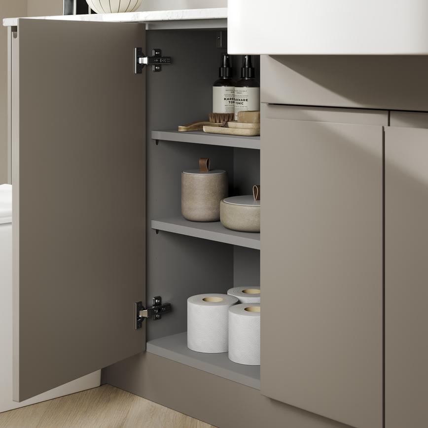 Clerkenwell Super Matt Sand Grey Bathroom BaseCabinet