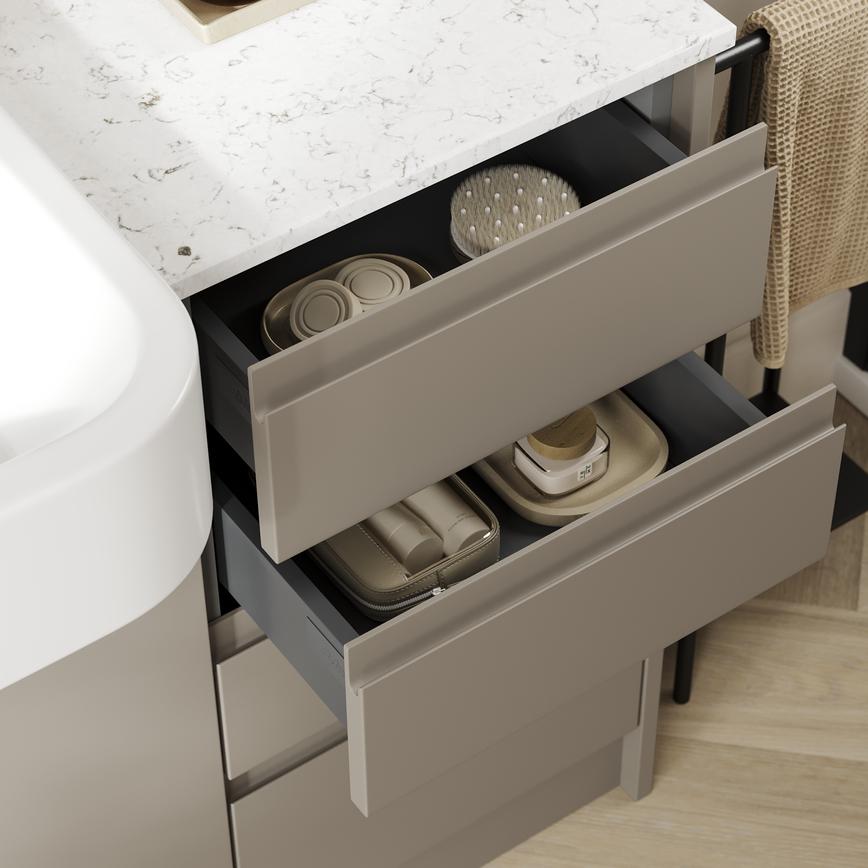 Clerkenwell Super Matt Sand Grey Bathroom Drawer