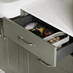 Frome Ash Green Bathroom Open Drawers
