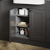 Frome Charcoal Bathroom Open Cupboards