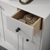 Frome Dove Grey Bathroom Open Drawers
