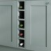 Grained Seafoam 150mm Wine Rack shown with wall cabinet