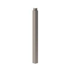 Clerkenwell Matt Metallic Titanium 716mm x 51.5mm Full Height Square External Base Corner Post