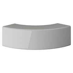 Gloss Dove Grey 32mm Square Curved Corner Post Cap