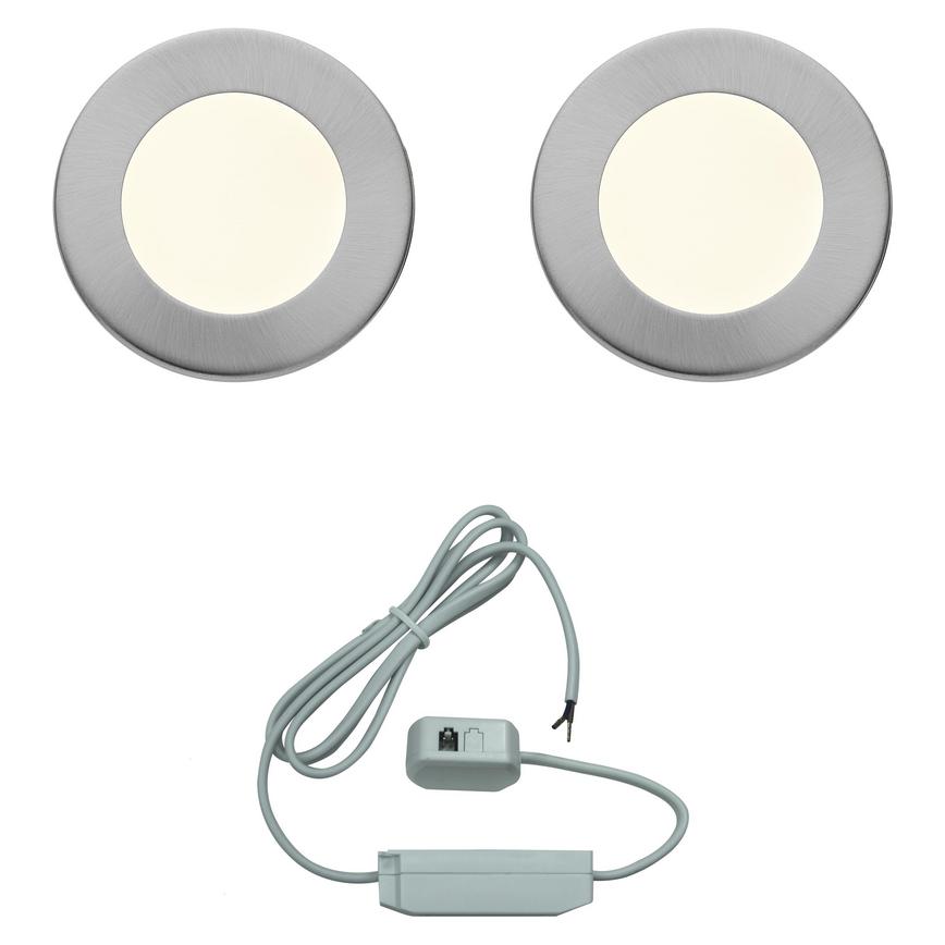 LED Round downlighter Warm White and 8W driver 2 Lamps