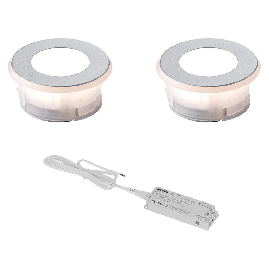 Circular Plinth Light 2 Pack with Driver