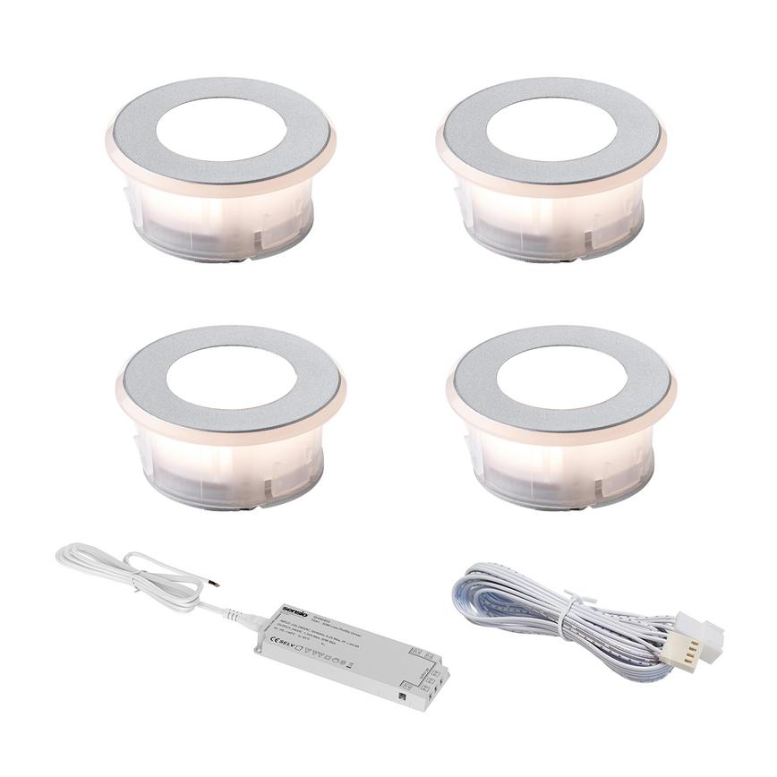 Circular Plinth Light 4 Pack with Driver