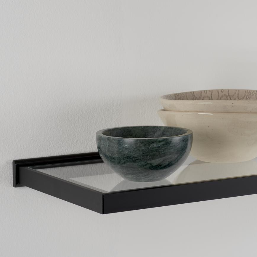 LED4101 Sensio rectangular LED wall mounted shelf light unlit with crockery