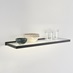 LED4101 Sensio rectangular LED wall mounted shelf light lit with crockery