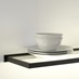 LED4201 Sensio rectangular LED wall mounted shelf light lit with crockery