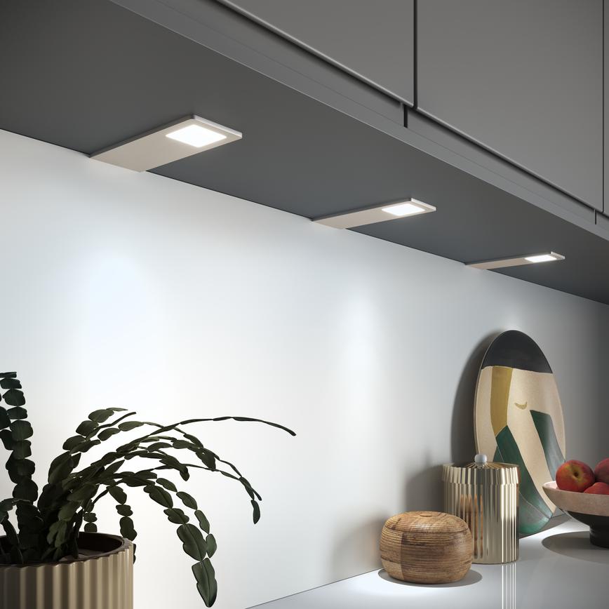 Sensio Astro TrioTone® SE11190T0 Silver Bezel Under Cabinet Cool White Light