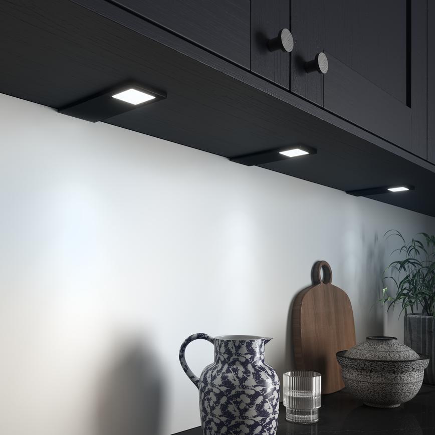 Sensio Astro TrioTone® SE11198T0 Matt Black Under Cabinet Cool White Light