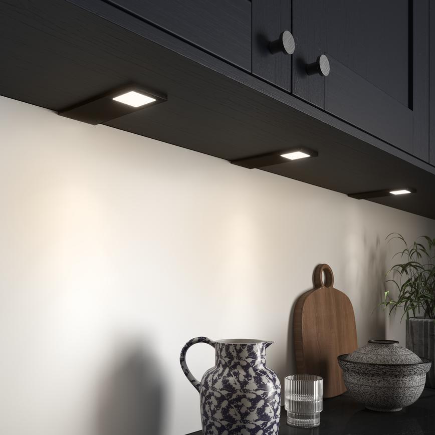 Sensio Astro TrioTone® SE11198T0 Matt Black Under Cabinet Warm White Light