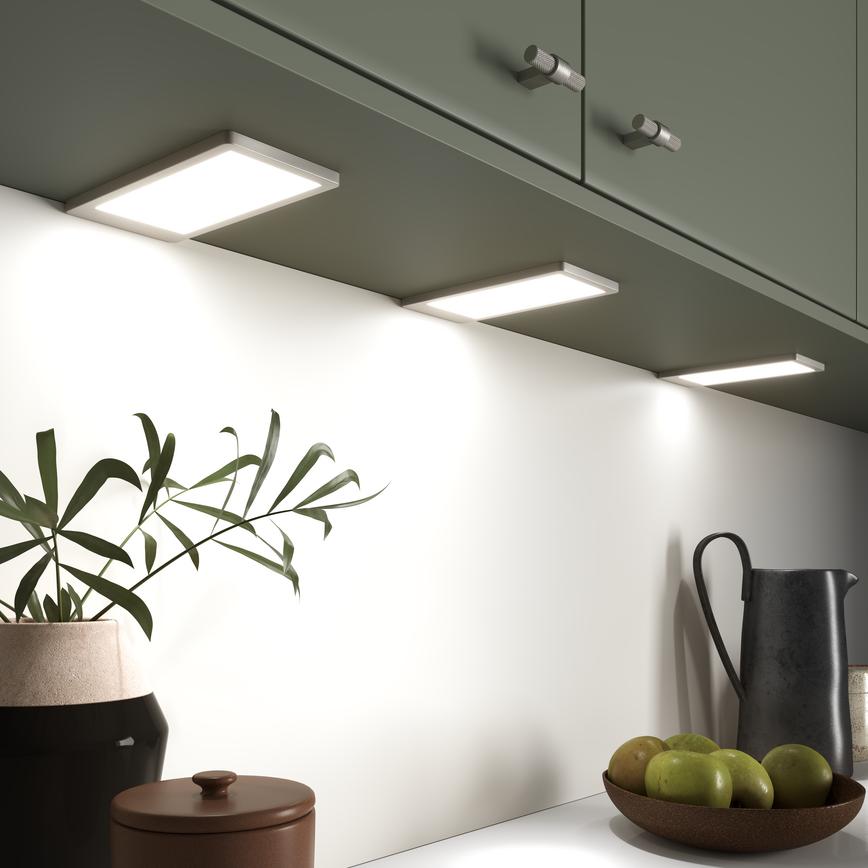 Sensio Astro Neo Pro SE11590P0 Rectangular Silver Bezel Under Cabinet Neutral White Light