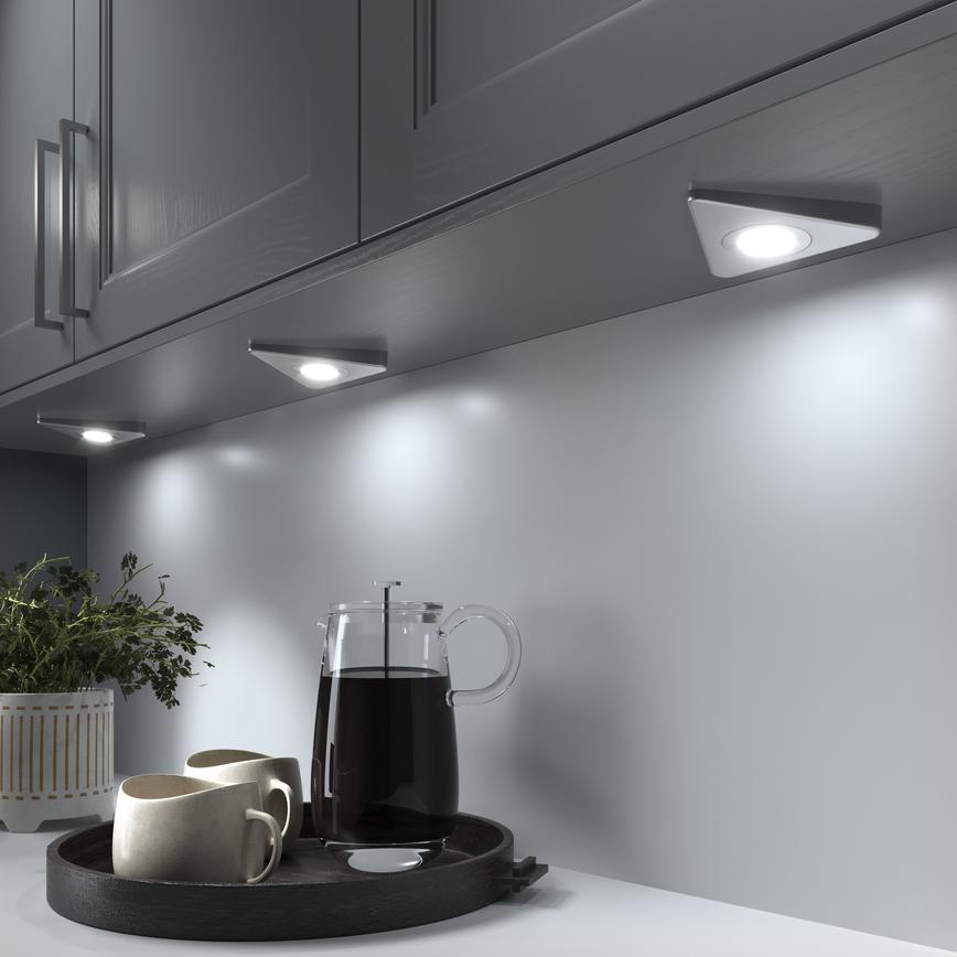 LED Pyramid Downlight Trio Tone Elmbridge Dusk Blue Kitchen Cool