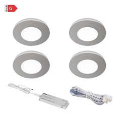 Sensio Apex Triotone® SE12090T0 LED Silver 1.5W 75.4mm Circular Under Cabinet Light With 15W Driver Pack of 4