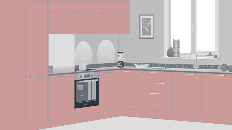 Pink Kitchens