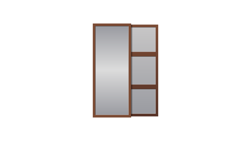 Walnut Sliding Wardrobe Doors