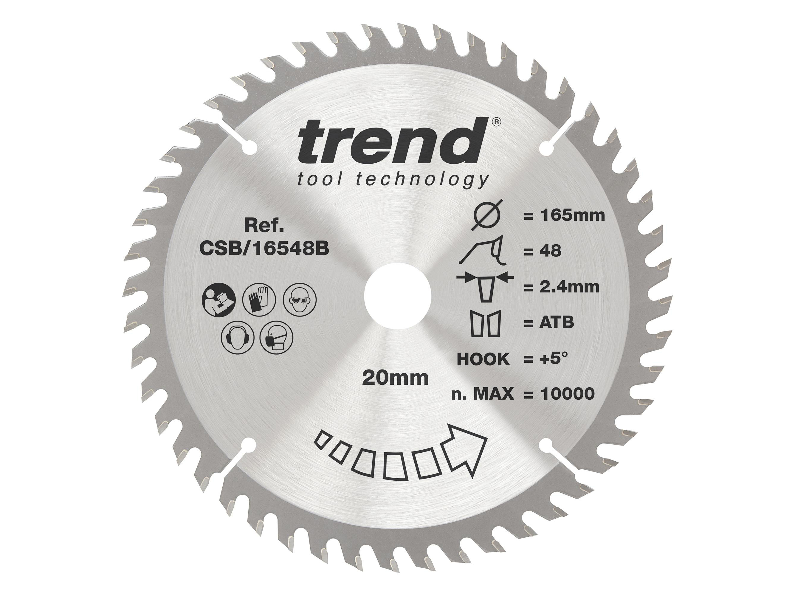 TLS0724_Trend 165mm x 20mm 48T Hardwood Circular Saw Blade _CutOut - 4_3 Ratio