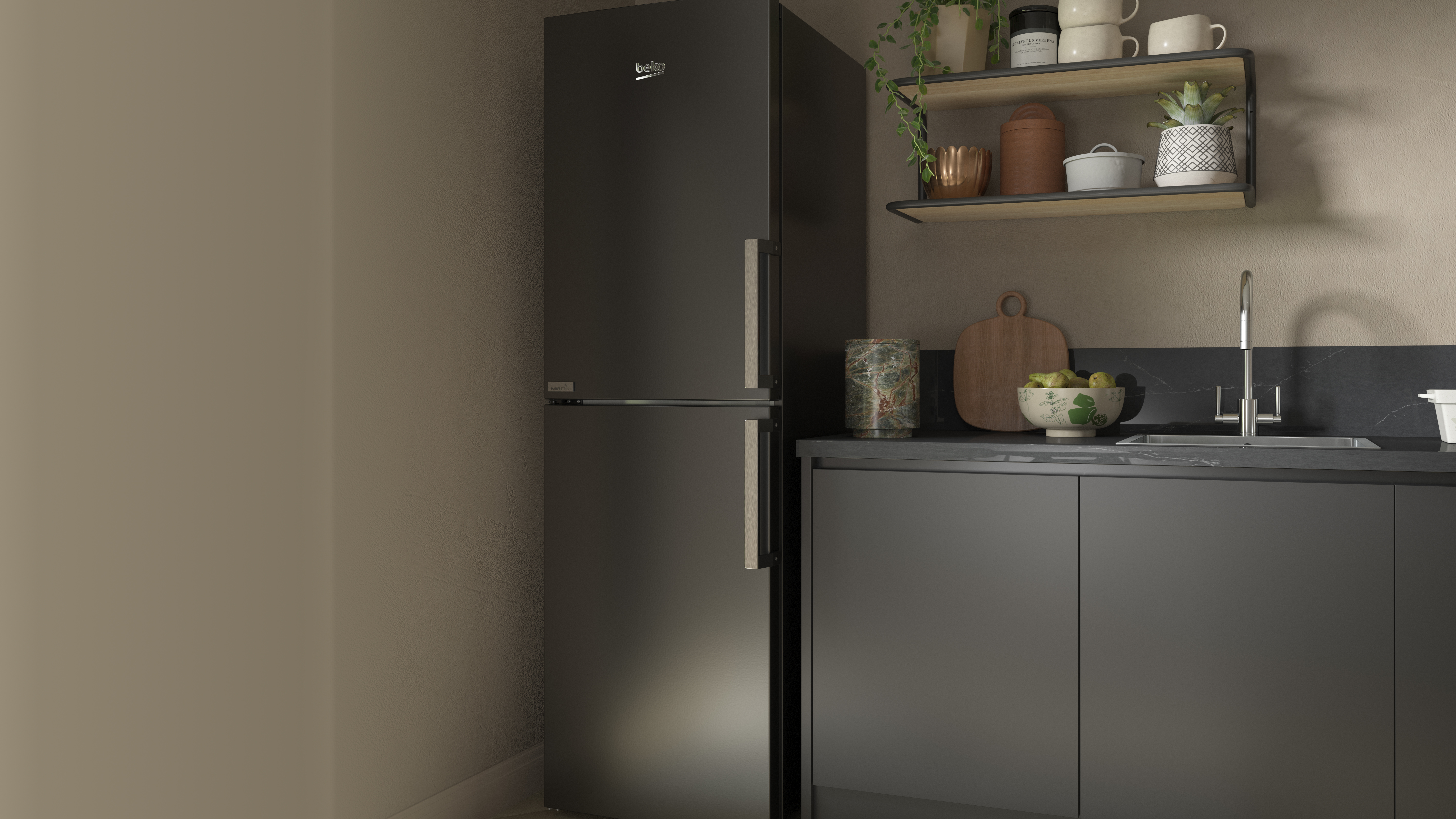 New Beko black fridge freezers