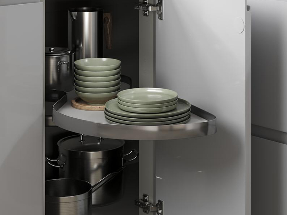 Corner pull out storage