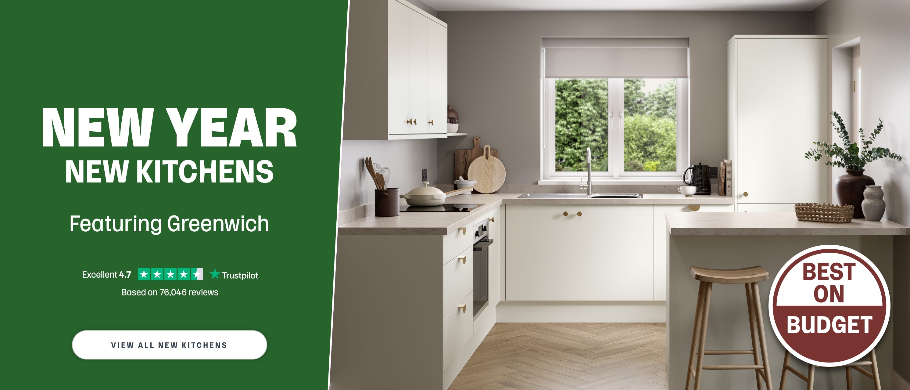 New year, new kitchens. Featuring Greenwich. View all new kitchens. 
