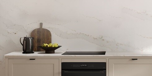 Quartz Worktop with cooker and hob