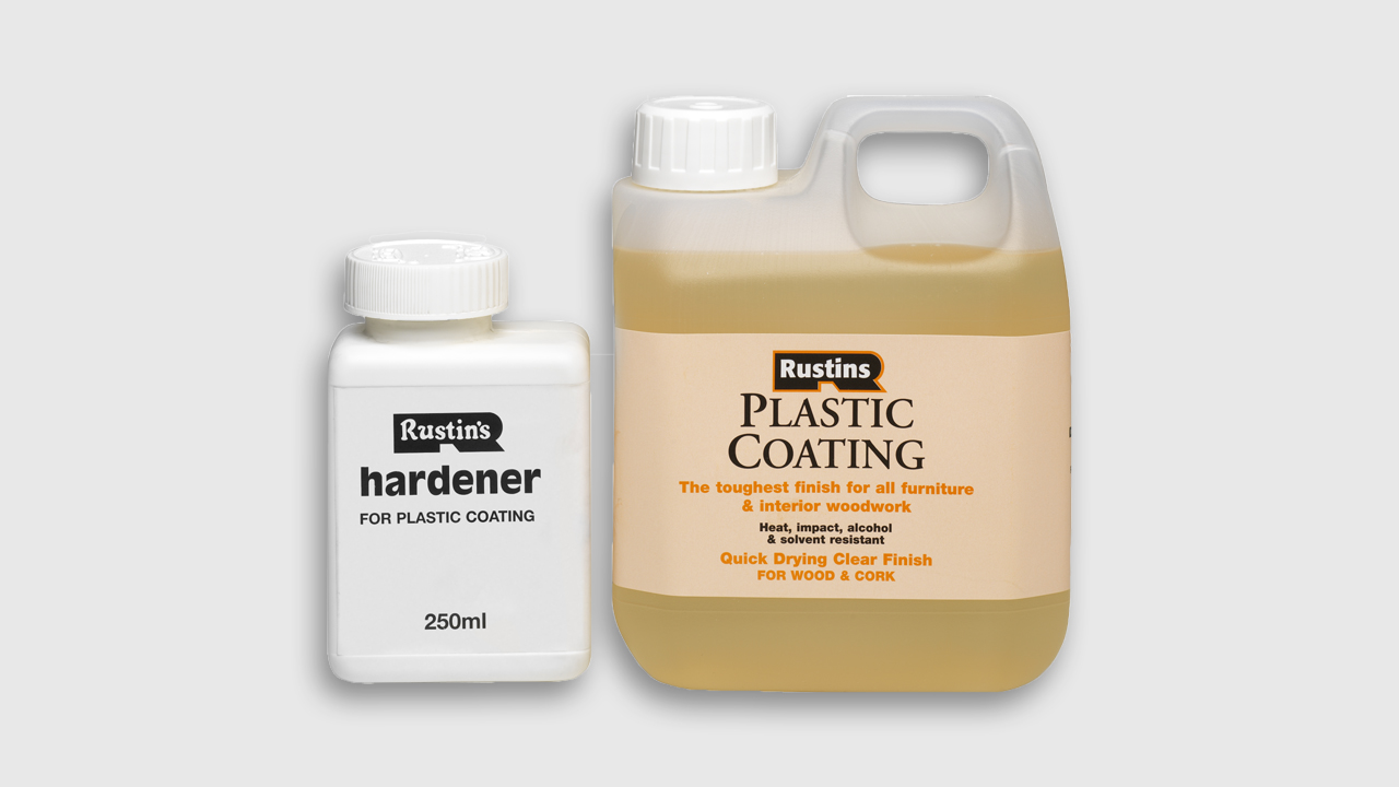 Two bottles of wood treatment solutions